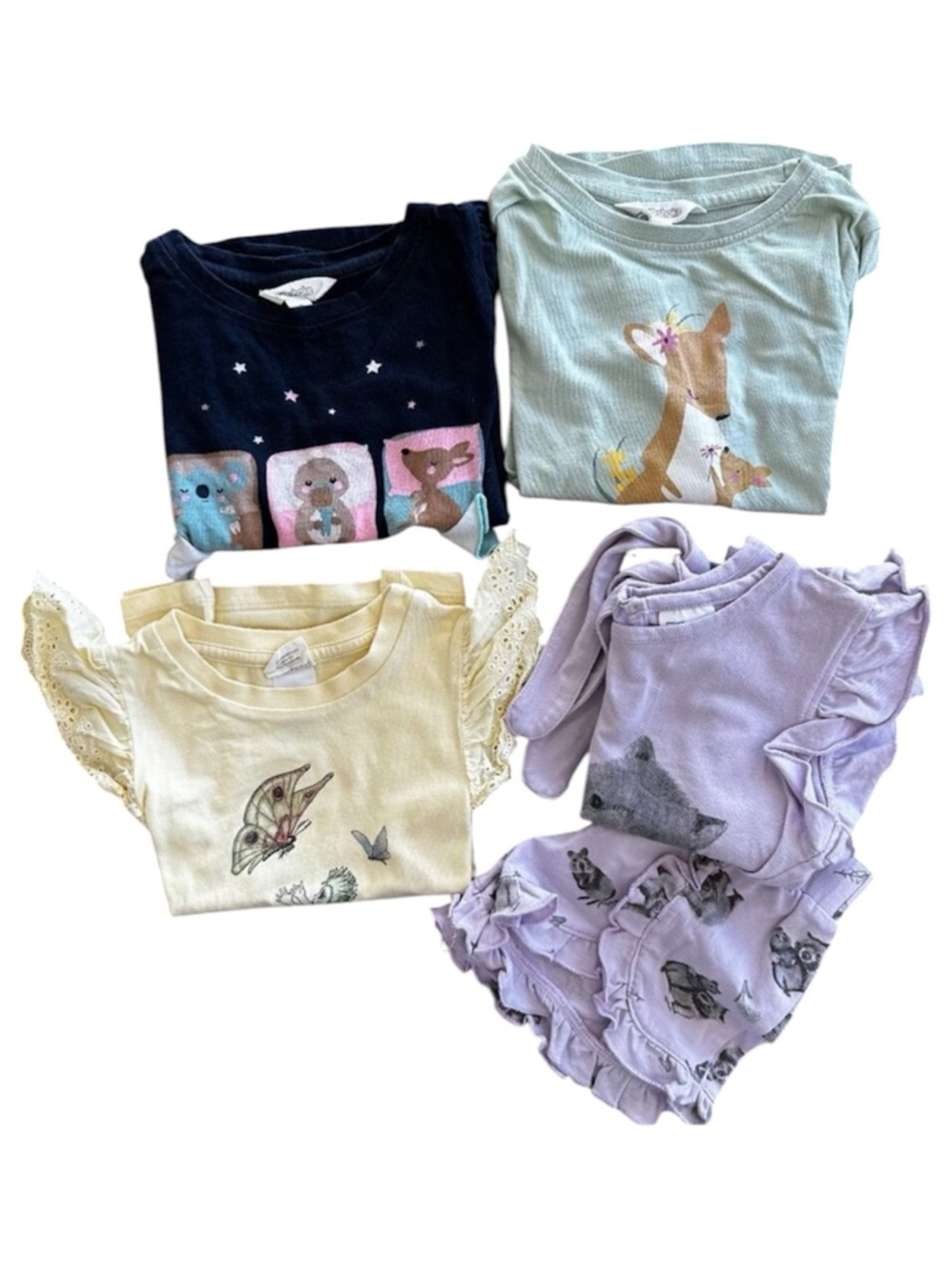 Bundle of Various Long Short Sleeve T-Shirts + Matching Outfit Size 3T